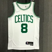 NBA 75th Anniversary Boston Celtics White #8 WALKER Jersey High Quality Name and Number Print