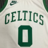 NBA 75th Anniversary Boston Celtics Retro White #0 TATUM Jersey High Quality Name and Number Print