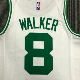 NBA 75th Anniversary Boston Celtics White #8 WALKER Jersey High Quality Name and Number Print