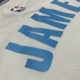 NBA Season 2021 Los Angeles Lakers White Retro #6 JAMES Round Neck Jersey High Quality Name and Number Print