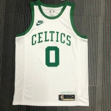 NBA 75th Anniversary Boston Celtics Retro White #0 TATUM Jersey High Quality Name and Number Print