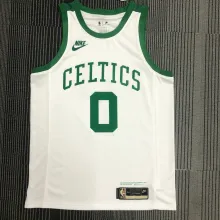 NBA 75th Anniversary Boston Celtics Retro White #0 TATUM Jersey High Quality Name and Number Print