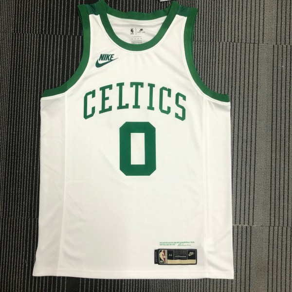 NBA 75th Anniversary Boston Celtics Retro White #0 TATUM Jersey High Quality Name and Number Print