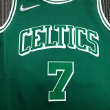 NBA Season 2022 Boston Celtics Green #7 BROWN Jersey High Quality Name and Number Print