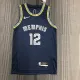 NBA Season 2022 Memphis Grizzlies Dark Blue #12 MORANT Jersey High Quality Name and Number Print