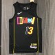 NBA Men 75th Anniversary Season 2022 Miami Heat Black #13 ADEBAYO Jersey High Quality Name and Number Print