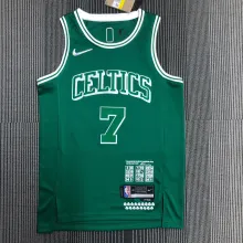 NBA Season 2022 Boston Celtics Green #7 BROWN Jersey High Quality Name and Number Print