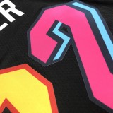NBA Men 75th Anniversary Season 2022 Miami Heat Black #22 BUTLER Jersey High Quality Name and Number Print