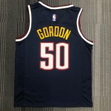 NBA Men Denver Nuggets Dark Blue #50 GORDON Jersey High Quality Name and Number Print