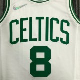 NBA 75th Anniversary Boston Celtics White #8 WALKER Jersey High Quality Name and Number Print