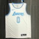 NBA Season 2021 Los Angeles Lakers White Retro #0 WESTBROOK Round Neck Jersey High Quality Name and Number Print