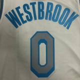 NBA Season 2021 Los Angeles Lakers White Retro #0 WESTBROOK Round Neck Jersey High Quality Name and Number Print