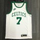 NBA 75th Anniversary Boston Celtics Retro White #7 BROWN Jersey High Quality Name and Number Print