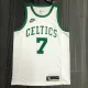 NBA 75th Anniversary Boston Celtics Retro White #7 BROWN Jersey High Quality Name and Number Print