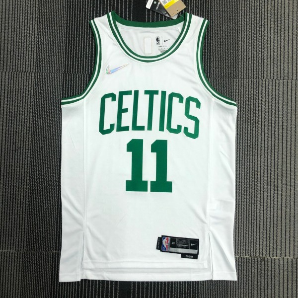 NBA 75th Anniversary Boston Celtics White #11 IRVING Jersey High Quality Name and Number Print