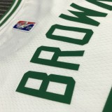 NBA 75th Anniversary Boston Celtics White #7 BROWN Jersey High Quality Name and Number Print