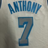 NBA Season 2021 Los Angeles Lakers White Retro #7 ANTHONY Round Neck Jersey High Quality Name and Number Print