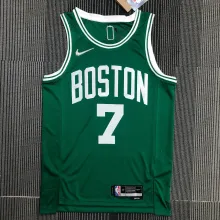 NBA 75th Anniversary Boston Celtics Green #7 BROWN Jersey High Quality Name and Number Print