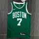 NBA 75th Anniversary Boston Celtics Green #7 BROWN Jersey High Quality Name and Number Print