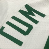 NBA 75th Anniversary Boston Celtics Retro White #0 TATUM Jersey High Quality Name and Number Print