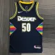 NBA Men Season 2022 Denver Nuggets Dark Blue #50 GORDON Jersey High Quality Name and Number Print