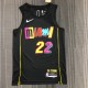 NBA Men 75th Anniversary Season 2022 Miami Heat Black #22 BUTLER Jersey High Quality Name and Number Print