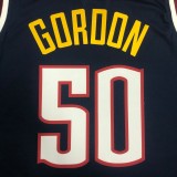 NBA Men Denver Nuggets Dark Blue #50 GORDON Jersey High Quality Name and Number Print