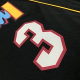 NBA Men 75th Anniversary Season 2022 Miami Heat Black #3 WADE Jersey High Quality Name and Number Print