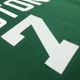 NBA 75th Anniversary Boston Celtics Green #7 BROWN Jersey High Quality Name and Number Print