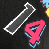 NBA Men 75th Anniversary Season 2022 Miami Heat Black #14 HERRO Jersey High Quality Name and Number Print