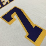 NBA 75th Anniversary Los Angeles Lakers White Round Neck #7 ANTHONY Jersey High Quality Name and Number Print