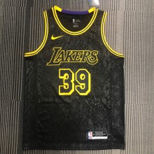 NBA Men Los Angeles Lakers Black #39 HOWARD Round Neck Jersey High Quality Name and Number Print