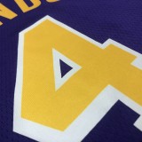 NBA Men Los Angeles Lakers Purple #4 RONDO Round Neck Jersey High Quality Name and Number Print