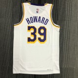 NBA 75th Anniversary Los Angeles Lakers White Round Neck #39 HOWARD Jersey High Quality Name and Number Print