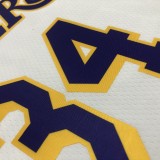 NBA 75th Anniversary Los Angeles Lakers White Round Neck #34 O'NEAL Jersey High Quality Name and Number Print