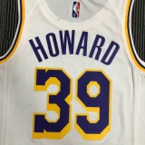 NBA 75th Anniversary Los Angeles Lakers White Round Neck #39 HOWARD Jersey High Quality Name and Number Print