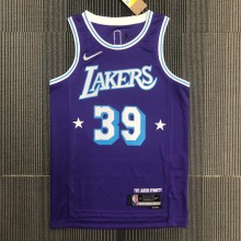 NBA Season 2022 75th Anniversary Los Angeles Lakers Purple Round Neck #39 HOWARD Jersey High Quality Name and Number Print