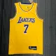 NBA 75th Anniversary Los Angeles Lakers Yellow Round Neck #7 ANTHONY Jersey High Quality Name and Number Print