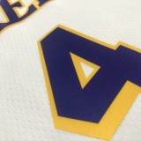 NBA Men Los Angeles Lakers #4 RONDO Retro White Round Neck Jersey High Quality Name and Number Print