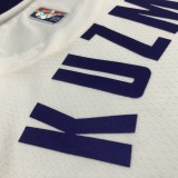 NBA 75th Anniversary Los Angeles Lakers White Round Neck #0 KUZMA Jersey High Quality Name and Number Print