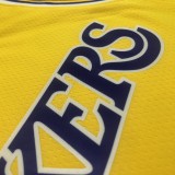 NBA 75th Anniversary Los Angeles Lakers Yellow Round Neck #3 DAVIS Jersey High Quality Name and Number Print