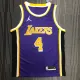 NBA Men Season 2021 Los Angeles Lakers #4 RONDO Purple Round Neck with Jordan logo Jersey High Quality Name and Number Print