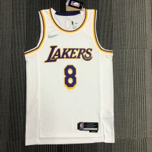NBA 75th Anniversary Los Angeles Lakers White Round Neck #8 BRYANT Jersey High Quality Name and Number Print