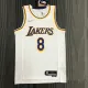 NBA 75th Anniversary Los Angeles Lakers White Round Neck #8 BRYANT Jersey High Quality Name and Number Print