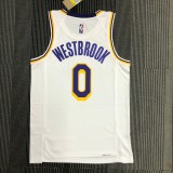 NBA 75th Anniversary Los Angeles Lakers White Round Neck #0 WESTBROOK Jersey High Quality Name and Number Print