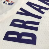 NBA 75th Anniversary Los Angeles Lakers White Round Neck #8 BRYANT Jersey High Quality Name and Number Print