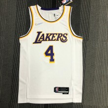 NBA 75th Anniversary Los Angeles Lakers White Round Neck #4 RONDO Jersey High Quality Name and Number Print