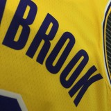 NBA 75th Anniversary Los Angeles Lakers Yellow Round Neck #0 WESTBROOK Jersey High Quality Name and Number Print