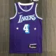 NBA Season 2022 75th Anniversary Los Angeles Lakers Purple Round Neck #4 RONDO Jersey High Quality Name and Number Print