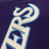 NBA Season 2022 75th Anniversary Los Angeles Lakers Purple Round Neck #23 JAMES Jersey High Quality Name and Number Print